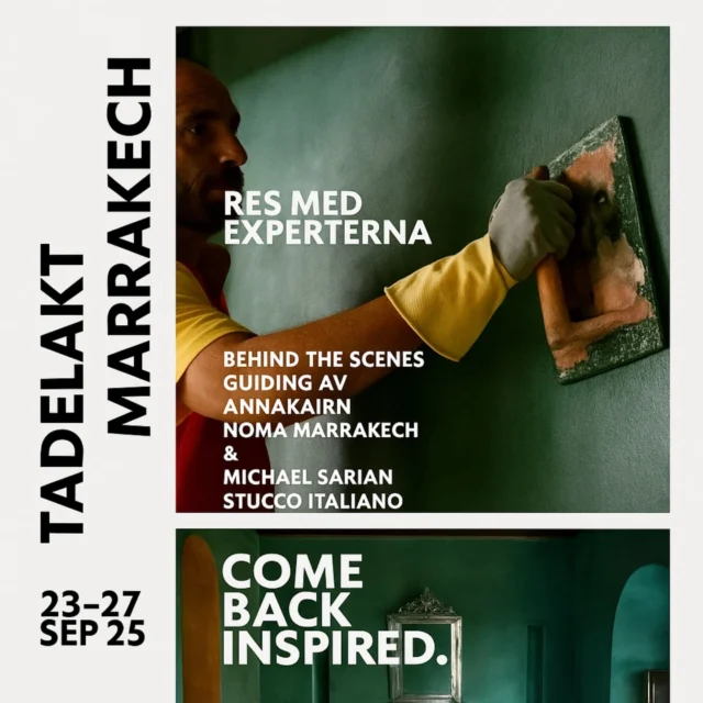 Följ med till Marocko! Du har inte missat att vi organiserar en inspirerande resa till Marocko? Upplev tadelakt och dess ursprung med oss under några dagar.